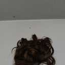 Large Messy Bun Hair Piece Wavy Curly Scrunchies Synthetic Chignon Ponytail Hair Extensions Thick Updo Hairpieces for Women Ginger Brown