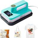 Heat Press Machine MECOLOUR for T-Shirts(5x7 in), Portable Heat Press Used to Sublimation and HTV Vinyl with Precise Temp Control, Max Temp 410/210 , for Hat, Bag, Heating Transfer Projects