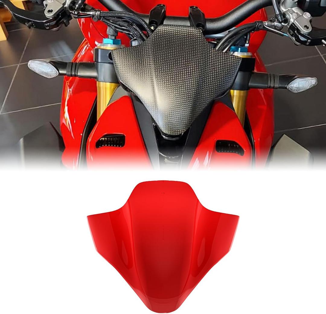 Front Wind Deflector for Ducati Streetfighter V2/V4/V4S (2018-2024) - Easy Installation, Enhanced Aerodynamics, Front Wind Deflector for Ducati Streetfighter (Red)