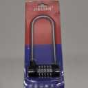 KeeKit 5 Digit Combination Padlock, 4.65 Inch Long Shackle Resettable Padlock, Lengthened Gym Lock Waterproof for School, Employee, Gym & Sports Locker, Gate, Case, Toolbox, Fence - Black (1 Pack)