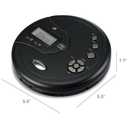 GPX PC332B Portable CD Player with Anti-Skip Protection, FM Radio and Stereo Earbuds - Black