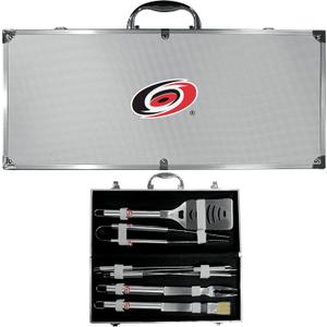 Siskiyou NHL 8 pc Stainless Steel BBQ Set w/Metal Case