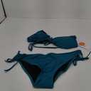 CharmLeaks Women Halter Bikini String 2 Piece Triangle Swimsuit Tie Side Swimwear, Color: Peacock Green, XL