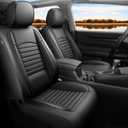 Fit CRV Car Seat Covers Compatible with Honda CR-V 2023 2024 2025 2026 CRV LX;EX;EX-L;Sport;Touring;Special Edition & Hybrid Model - Full Coverage Breathable Leather (Full Set,Black)