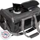 Sherpa Original Deluxe Travel Pet Carrier, Airline Approved - Charcoal Gray, Large (19.0"L x 11.5"W x 11.8"H)