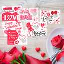 12 Pcs Valentine's Day Scratch Off Cards - DIY Naughty & Nice Interactive Greeting Kit with Silver Heart Stickers, Love Notes & Coupons, Gift for Kids Classmates Friends Couples Party Favors (Pink)