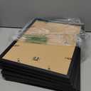 PEALSN 12x16 Picture Frame Set of 6, Display Pictures 8.5 x 11 with Mat or 12 x 16 without Mat for Wall Mounting Display, Photo Frames Collage for Wall Decor, Black.