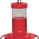 Rocky Mountain Goods Hummingbird Feeder 16 oz Bright Red Plastic Wide Mouth for Easy Filling and Cleaning Includes S-Hook Multiple Feeding Ports for More Hummingbirds