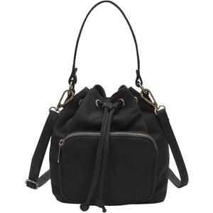 Crossbody Bag for Women - Stylish Bucket Handbag - Lightweight and Convenient - Ideal for Everyday Use (Black/Nylon)