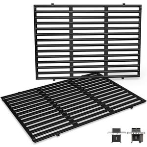 18.75" Grill Grates for Weber Genesis II 300 & Genesis II LX 300 Grills, Grill Parts for Weber Genesis 2 E310, Genesis II E310 315 335, Porcelain-Enameled Cast Iron Replacement Grates for Weber 66095