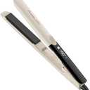 Annlary Hair Straightener 1 Inch Flat Iron and Curler 2 in 1 Titanium Ceramic Ionic Dual Voltage Straightener with Heat-Resistant Silicone, for Less Frizz, Shinier & Smoother (Beige)