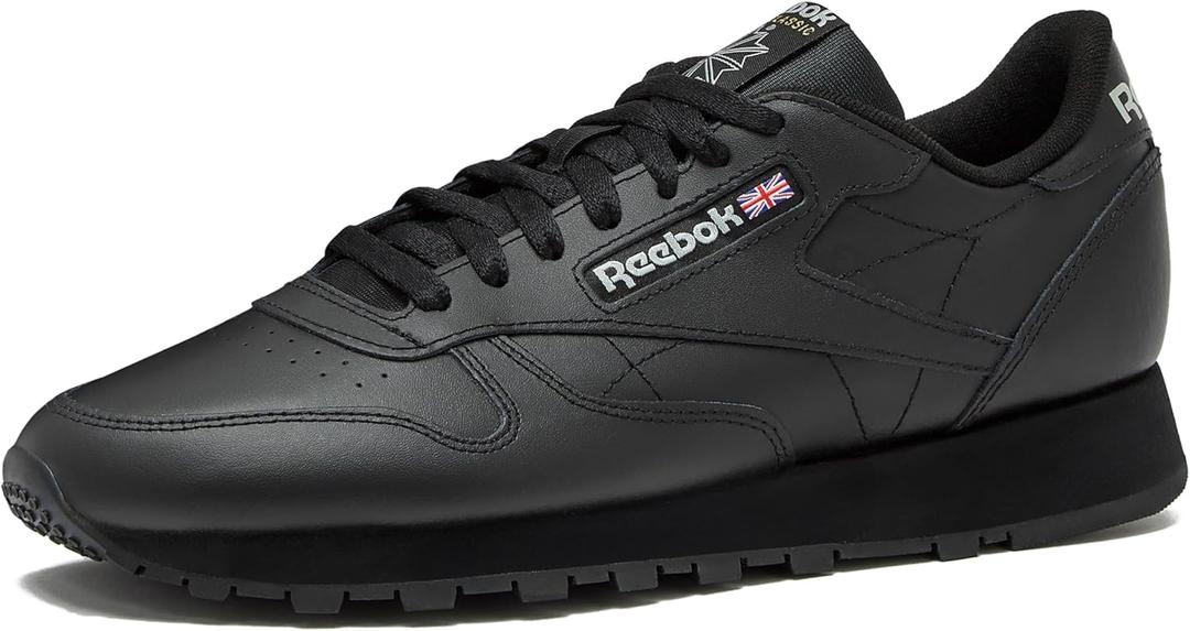Reebok Classic Leather Sneakers for Men, Casual Tennis Mens Shoes, Core Black/Core Black/Pure Grey5, 9