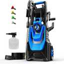 Electric Pressure Washer, 5000PSI 3.2GPM Power Washer with Hose Reel, Foam Cannon, Car Washing Machine with 20FT Hose, 35FT Cord, High Pressure Washer for Deck, Driveway, Patio, Blue