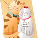 UrJKJV Cute Cats Mothers Day Card, Funny Valentines Day Card for Her Him Husband Wife Boyfriend Girlfriend, Birthday Cards for Cat Lover, Valentines Gifts for Men Women, Mothers Fathers Day, Pack 3
