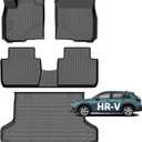 Floor Mats for 2023-2026 Honda HRV (Include Hybrid) | 2025 2026 Acura ADX | Custom Fit TPE Mats Accessories for HR-V All Weather Protection Waterproof Anti-Slip Liners 1st 2nd & Trunk Mat