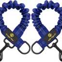 Bungee Leash Extension Attachment, 18" Shock Absorbing Lead Extension Absorber, Prevent Injury on Arm and Shoulder & Save Dogs from Getting Hurt, Great for Bicycle, Running, Walking,Blue