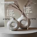 NOBULA Ceramic Bagel Vases C6  Thoughtful for Mom  Elegant Set of 2 for Living Room, Bedroom or Table  Modern Home Decor Shell Love  Perfect for Flowers & Plants