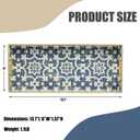 Bathroom Vanity Tray for Countertop, Small Plastic Toilet Tank Tray Versatile Storage & Organization Tray for Makeup, Perfume, Desk, Kitchen, Candles, 13.7"x6"x1.4", 35Boho1