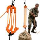 Game & Gear Hoist Block and Tackle Pulley System, Generic Portable Block and Tackle Pulley System for Outdoor Camping Hunting Wilderness