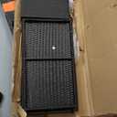 Nestl Outdoor Trash Can with Lid 30 Gallon Wicker Garbage Can for Patio, Black