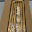 Nisoger Wedding Welcome Sign Stand, 68”x31”x 20” Heavy Duty Easel Stand for Sign with 4 Leather Strap, Welcome to Our Wedding Sign Holder, Metal Floor Standing Easels for Signs, Poster, Gold