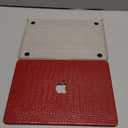 KEROM Compatible with Crocodile MacBook Air 13 Inch Case 2025-2022 M4 M3 M2 A3240 A3113 A2681, Textured Elegant Luxury Aligator Skin Snakeskin PU Leather Hardshell Case & Keyboard Cover, Burgundy