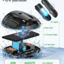 POPOSOAP Pond Filter with Fountain Kits Built-in U-V Clarifier, 660GPH Pond Pump Filter with RGB LED Lights & Remote Controller Light Timer, Pond Filters for Outdoor Ponds Clean, Clear P2300D