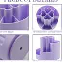 2 x 360Degree Rotating Desk Organizer, 10 Slots Pencil Pen Holder for Desktop, Cute Rotating Desk Pen Organizer Storage Caddy for Office, School, Home, Art Supply, Teacher (Purple)