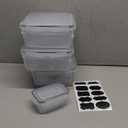 KEMETHY 60 PCS Food Storage Containers with Lids, BPA-Free Plastic Food Containers for Kitchen Storage, Leak Proof, Reusable Meal Prep Containers with Labels & Pen