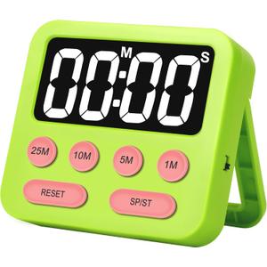 Pomodoro Timer for Kids, Productivity Timer with Loud Alarm, Digital Timers for Classroom, Suitable for ADHD Study Kitchen Work 1Pcs-Green