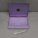 CC Store for iPad (A16) 11th 10th Generation Case with Keyboard  7 Color Backlit 360° Swivel MultiTouch Track Pencil Holde for iPad 11inch A16 2025 10th Gen 10.9 Inch 2022 (Light Purple)