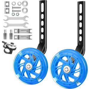 Bicycle Training Wheels for Kids Stronger Version Replacement Adjustable Bicycles Stabilizer for Children, Suitable for 12/14/ 16/18/ 20/ inch Children's Single Speed Bikes