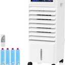 ARLIME 3 in 1 Evaporative Air Cooler, Windowless Swamp Cooler with 4 Modes, 3 Speeds, 7H Timer, Wide Oscillation, Remote, Double Tanks and 4 Ice Packs, Cooling Fan for Bedroom Living Room Office