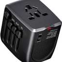 International Travel Adapter Voltage Converter to Step Down 230V to 120V for Hair straighteners, laptops, Cell Phones, Power converters from USA to UK, Europe, Australia Over 200