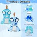 2-Pack Dog Summer Dress Breathable Puppy Cat Dresses with Bowknot Pet Summer Cool Outfits Skirts with Sea Fish Dolphin Patterns for Small Medium Dogs, M