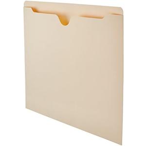 Amazon Basics File Folders Jacket, Reinforced Straight-Cut Tab, Flat-No Expansion, Letter Size, Manila, 50-Pack - AMZ600