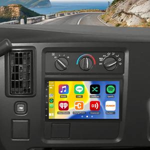 Double Din Car Stereo Radio Upgraded for 2003-2006 GMC Savana 1500 2500 GPS Navi Head Unit, 7 inch Touch Screen Android 14 with Wireless Carplay Android Auto-/FM/SWC/WiFi/Bluetooth/SWC Backup Camera