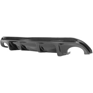 FREEMOTOR802 Rear Diffuser, Compatible with 2014-2017 Infiniti Q50, Carbon Fiber Print ABS Rear Bumper Molding Lower Lip Splitter Spoiler Underbody Styling Trim Guard Add-on Body Kit
