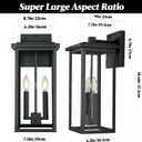 Large Modern Exterior Lighting Fixtures Porch Lights Outdoor Sconce Lights Outdoor Wall Lantern Outside Light Fixtures for House,Front Door,Garage Light Wall Mount Waterproof 2 Pcs E12 Base