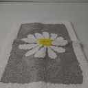 Rugs Mat, White Flower Bath Rugs Fluffy Soft Superfine Fiber Rugs Non Slip Bath Mat Machine Wash Plush Bathroom Rug for Bathroom Shower Room (16"24", Gray)