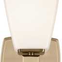 Kichler Marant 5" 1-Light Wall Sconce Bathroom Vanity Light Fixture with Opal Glass in Champagne Bronze for Bathroom, Powder Room, Hallway, Fireplace (5" W x 9.5" H), 55214CPZ
