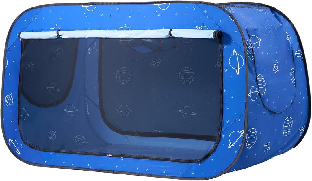 VEVOR Bed Tent, 78.74" x 41.34" x 47.24" Twin Size 2 Doors Block Out Light Sleeping Bed Canopy Breathable Dream Tent with 0.33 in Fiber Poles on Bed Privacy for Indoor Sleeping Tents