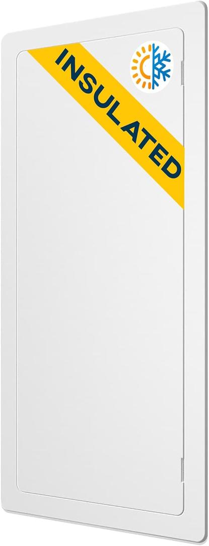 Access Panel for Drywall - 14 x 29 inch - Insulated - Wall Hole Cover - Access Door - Access Panel for Drywall - Heavy Durable Plastic White - Wall Access Panel for Drywall