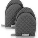 KitchenAid Asteroid Mini Oven Mitt, 5.5"x8", Charcoal Grey 2 Count
