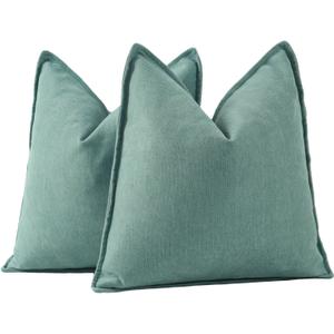 MADIZZ Textured Chenille Throw Pillow Covers Set of 2 Super Soft Decorative Pillow Covers Boho Cushion Covers Modern Pillowcases Farmhouse Home Decor for Sofa Bedroom 26x26 inch Greyish Blue