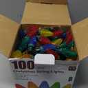 C9 Christmas Lights Outdoor, 82 FT 100 LED Connectable C9 String Lights with 8 Modes and Timer Extendable Xmas Tree Patio Roofline Garden Yard Holiday Party Indoor Outdoor Decoration, Multicolor