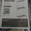 HYSEYY Rolling Clothes Rack Heavy Duty Clothing Rack for Hanging Clothes