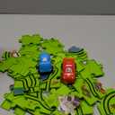 NIPLOOOW 64 PCS Puzzle Track Car Set for Boys & Girls, Ages 3-6, City-Themed Puzzle Race Tracks, (Blue and Green)