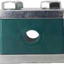 6MM Tubeclo Heavy Series Clamp, Polypropylene with Galv Plated Steel Hardware, Weld Mounting
