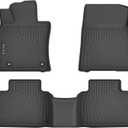 Floor Mats for 2025 2026 Toyota Camry (Include Hybrid) LE/SE/XLE/XSE All Weather Protection TPE Rubber Full Set Automotive Floor Liners for 2026 Camry Hybrid Accessories, Odorless Anti-Slip Black